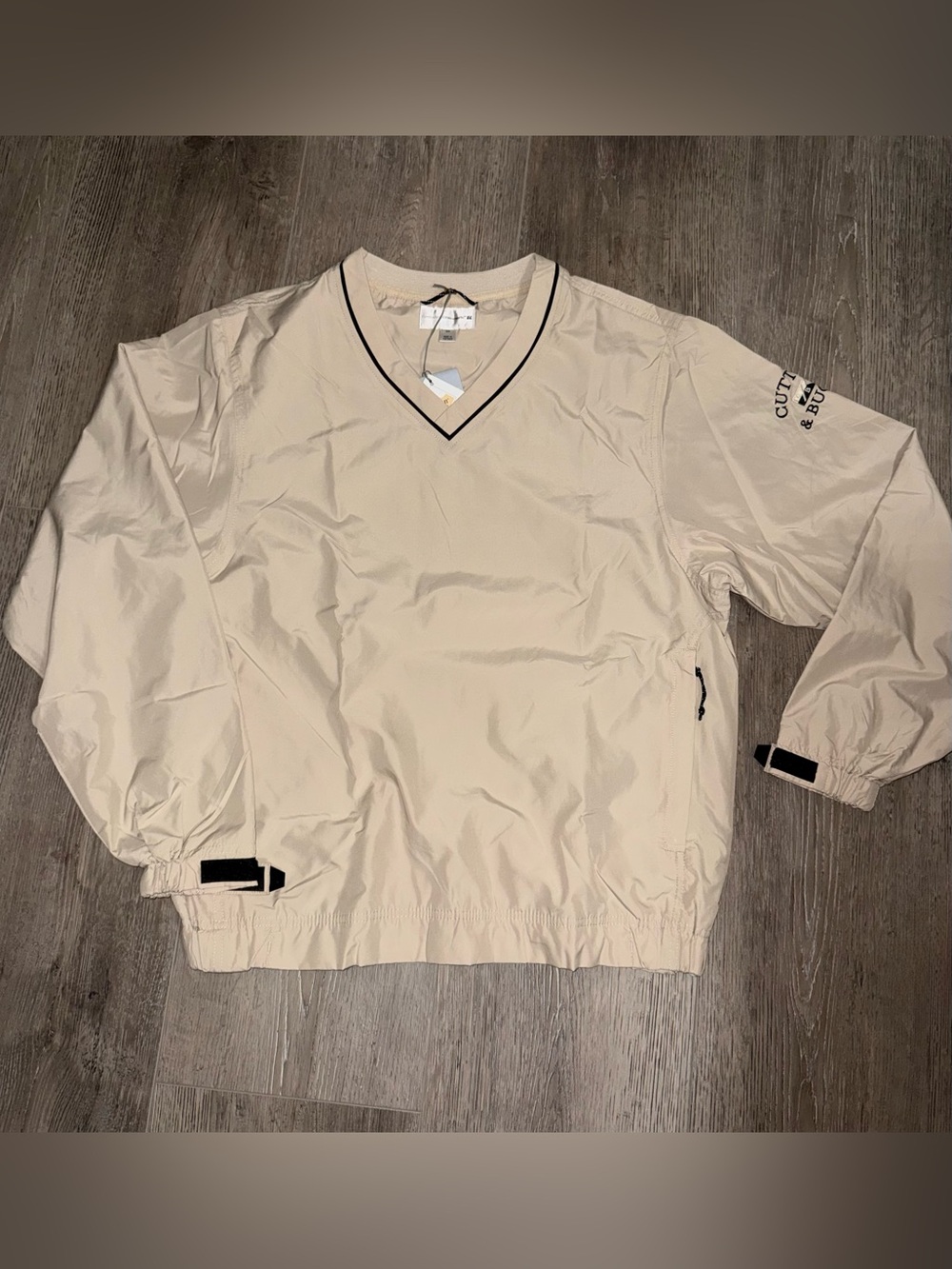 Cutter & Buck Beige V-Neck Pullover Windshirt